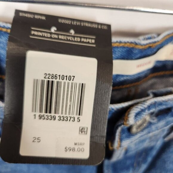 NWT‎ Levi's Wedgie Icon Jean in Athens Asleep Size 25 - Picture 8 of 10